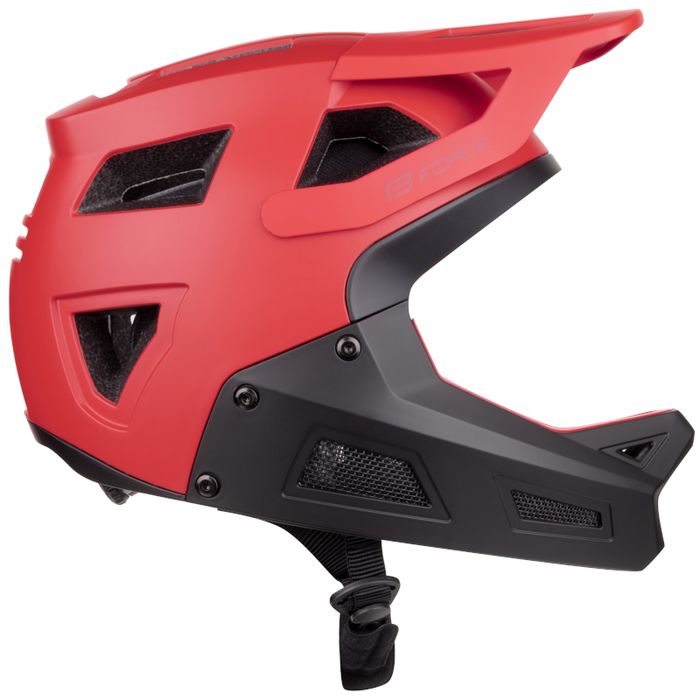 Kask Rowerowy Dziecięcy Full Face Force Drop Czerwono-Czarny L/Xl