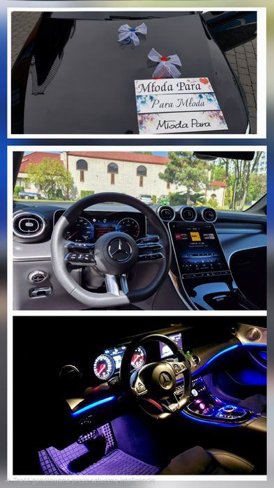 Biały kameleon lub GLC Coupe. Mercedes auto samochód do ślubu wesele