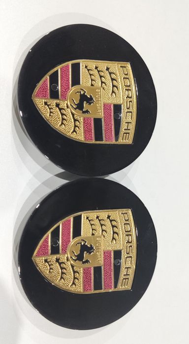 Centros de jante Porsche Pretos 75mm e 65mm  NOVOS
