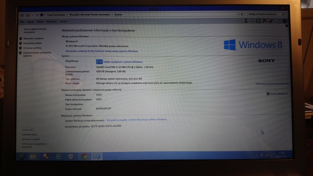 Sprzedam laptop SVE14AE12M