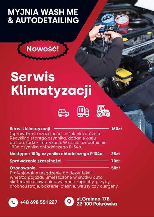 Stacjonarny/Mobilny Serwis Klimatyzacji Samochodowej