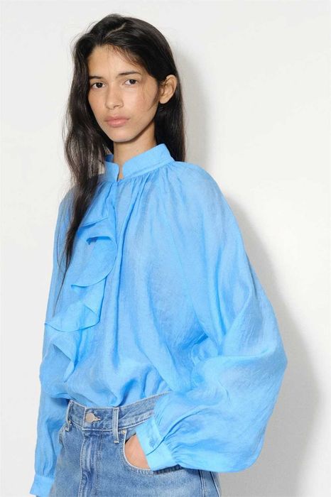 Bluzka M nowa kolekcja Lyocell niebieska PROMOCJA koszula H&M