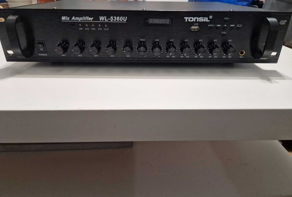 Tonsil WL-5360U – Wzmacniacz miksujący 5-strefowy 360W