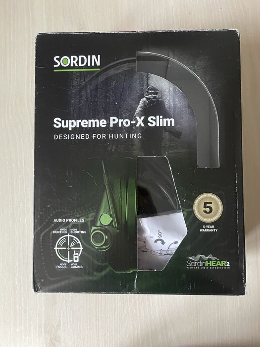 Активні навушники Sordin Supreme Pro X Slim Green (сумісні з ARC Rail)