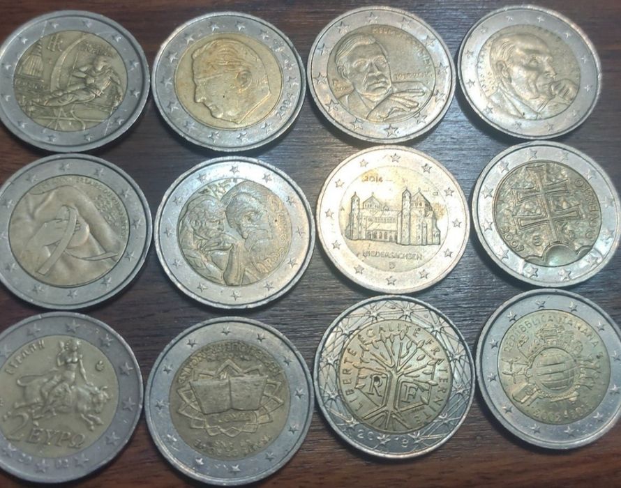 Moedas comemorativas 2 € euros