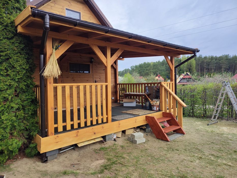 Wiata taras garażowa samochodowa ogrodowa altana drewniana