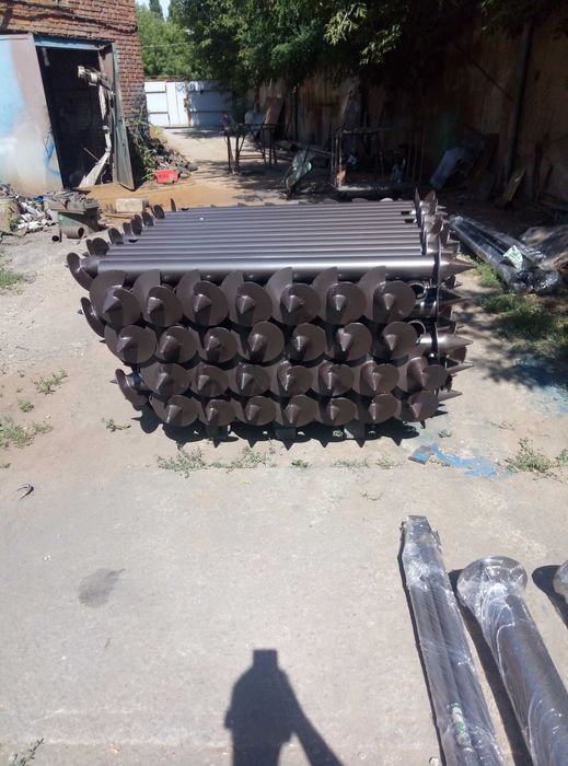 Винтовые сваи (гвинтові палі), геошуруп, свайний фундамен