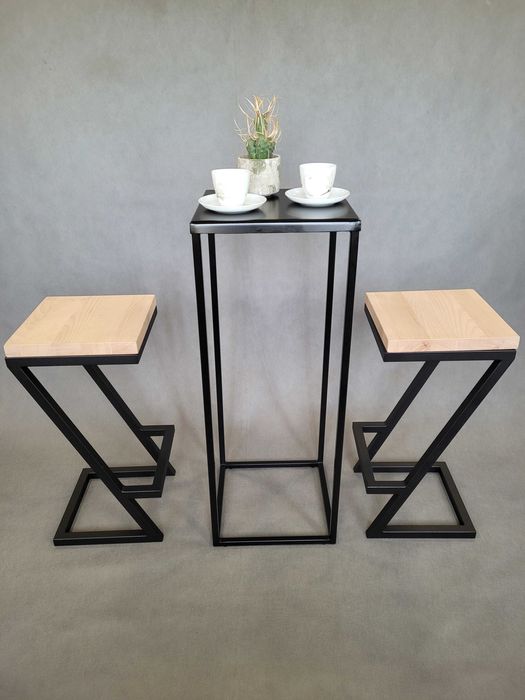 STELAŻ Hoker, krzesło Loft, wysoki taboret stalowy