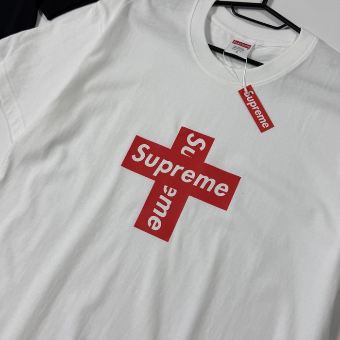 Футболка Supreme Cross Box Logo Tee S-XL тішка супрім суприм хрест лого