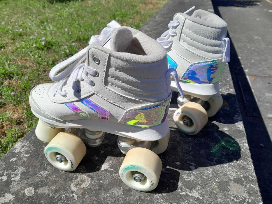par de patins infantil ( n.32 ) + kit de proteção