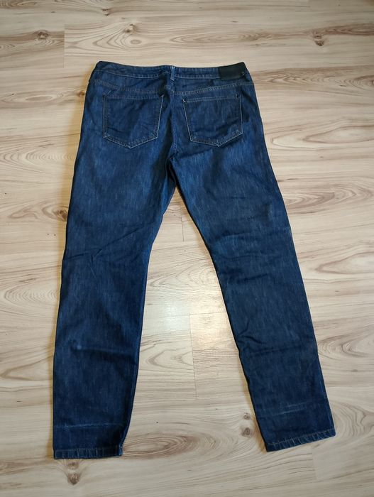 Granatowe Damskie Spodnie Jeansowe  Boyfriend Rihanna For River Island