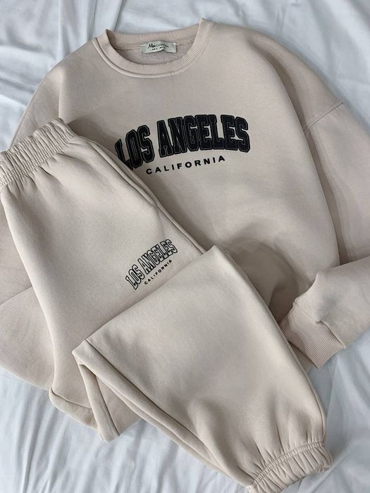 Бежевий теплий флісовий костюм жіночий mai collection