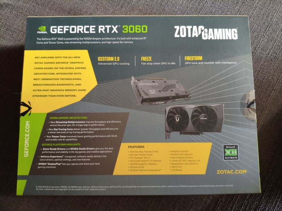 Gráfica ZOTAC GeForce RTX 3060 12GB GDDR6