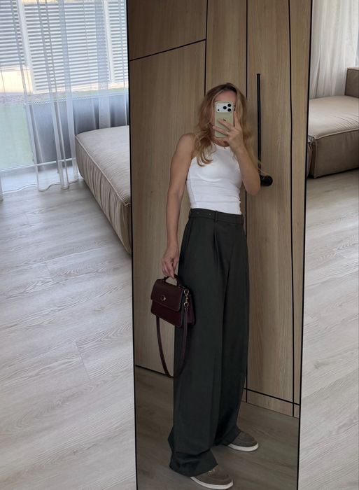 Брюки Uniqlo висока-низька посадка