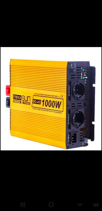 Інвертор 1000/2000W, чиста синусоїда, зарядка, пульт. MEXXSUN YX-1000W