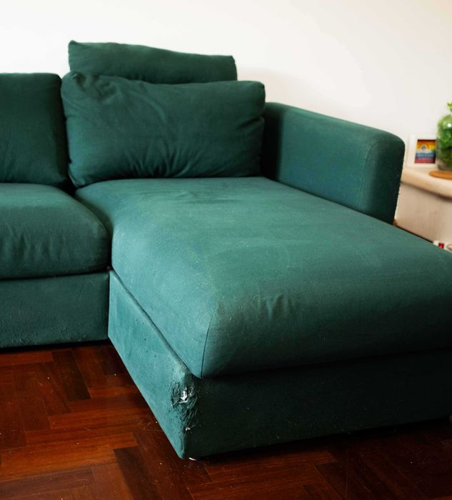 Sofa Ikea Vimle Verde  03 lugares BARATO - Muito bom