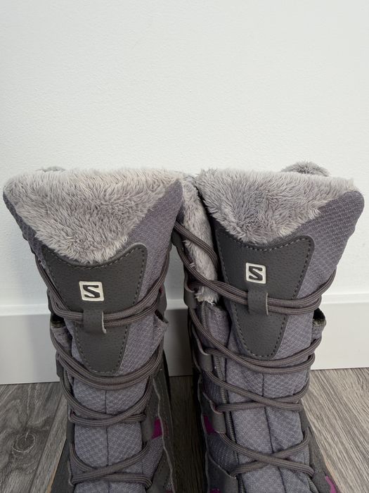 Damskie śniegowce marki Salomon, model Leone TS CS Waterproof 38