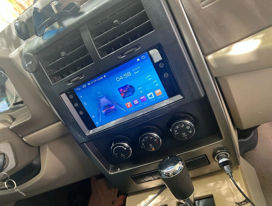 Rádio Android 14 com GPS Jeep Wrangler, Compass, Doodge, Chrysler.