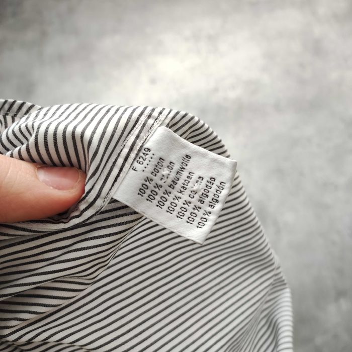 MĘSKA Elegancka PREMIUM Koszula Paski Małe Logo Lacoste Haft Bawełna