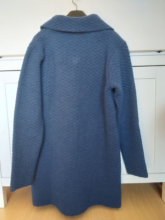 Casaco de malha azul