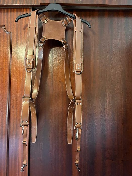 Câmera Strap de couro para 2 câmeras