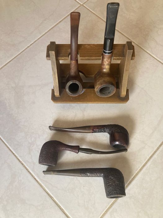 Conjunto 5 cachimbos de madeira