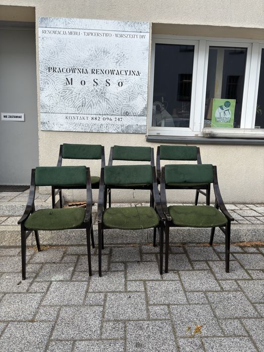 Krzesła J. Kedziorek „Skoczki” 6 sztuk