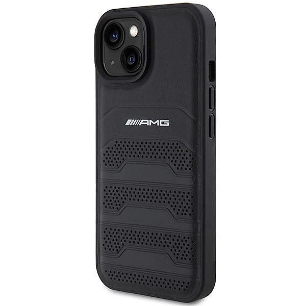 Etui Amg Leather Debossed Lines do iPhone 15 - czarne