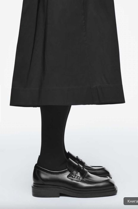 Шкіряні лофери жіночі cos (чорні, розмір 41)