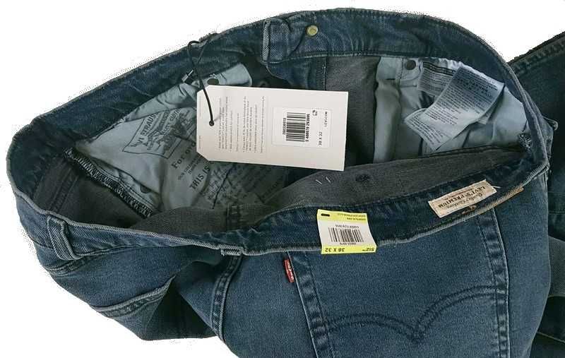Męskie jeansy Levi's 512 - Slim Taper - Levis Flex - Stretch - W38/L32