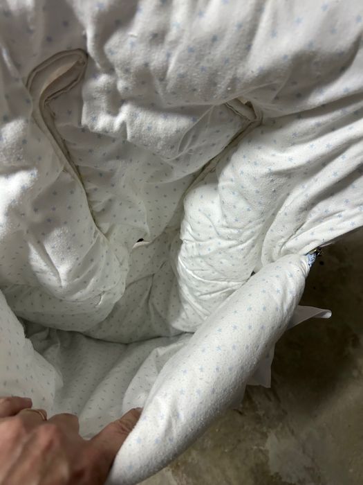 Forra de babycoque (ovo) universal branco e azul