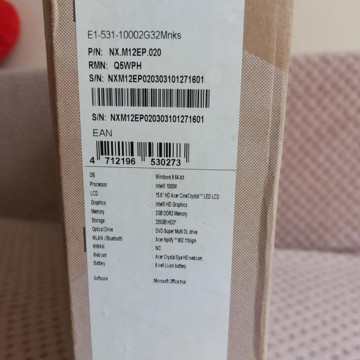 Laptop Acer Aspire 3810TZ