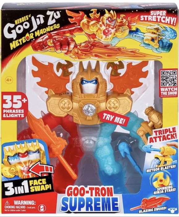 Фигурка Гуджитсу тройная атака Heroes of Goo Jit Zu Goo-Tron Supreme Гуджитсу Гутрон Суприм