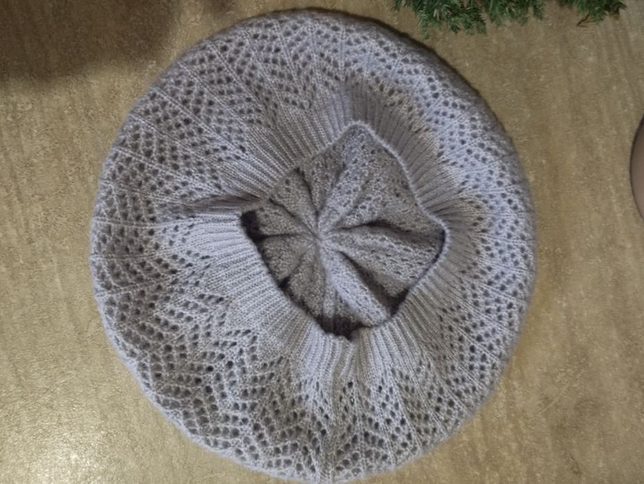 Divided h&m берет вязаный ажур светло сиреневый стиль бохо, английский