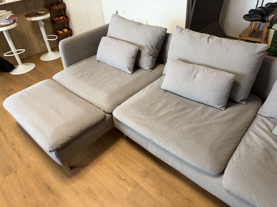 Sofá Söderhamn 4 lugares com chaise longue da IKEA