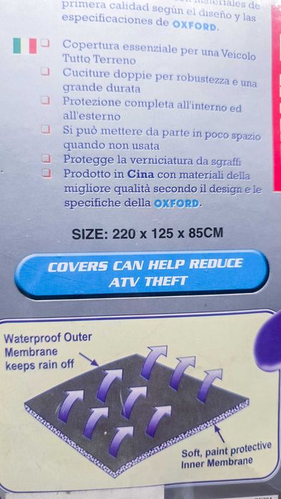 Capa para moto / Moto 4 ATV Large **NOVA**
