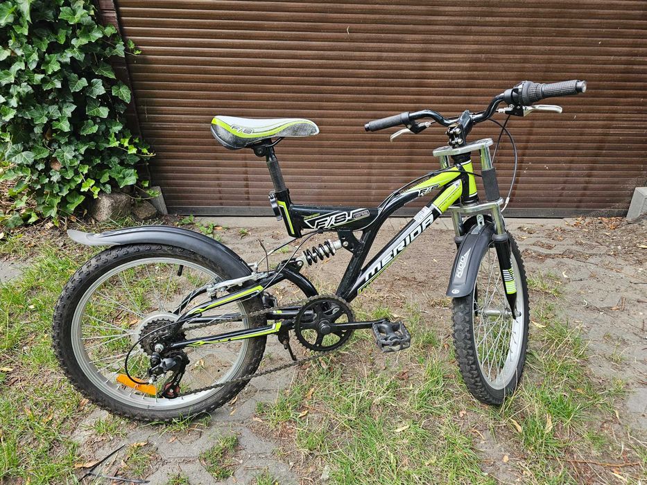 Merida F/S Team 20" rower dziecięcy z amortyzatorami przód i tył, 6 biegów Shimano