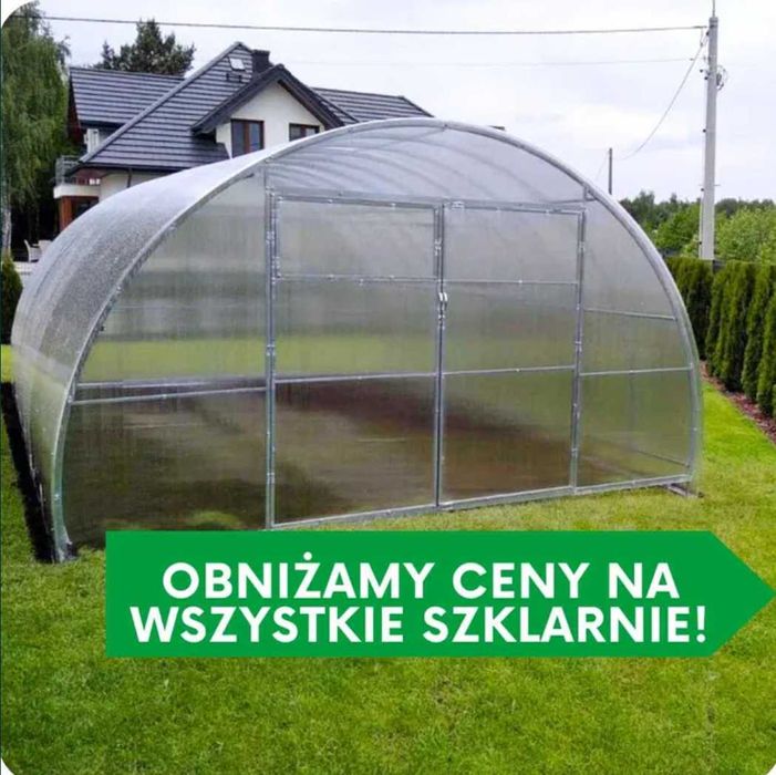 Szklarnia Tunel Ogrodowy 4x4 4x6 4x8 Poliwęglan 4mm / 6mm Pr 40x20mm