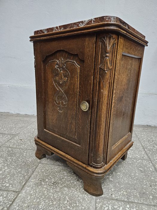 Szafka art deco z marmurowym blatem komoda Francja /