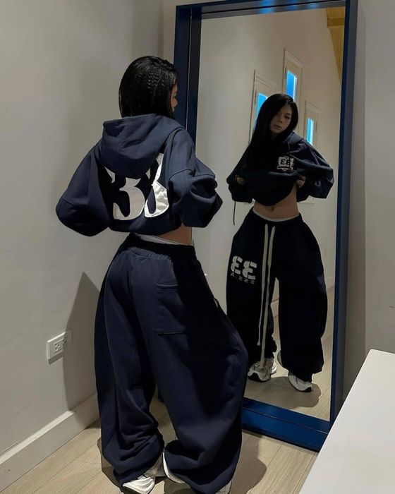 Весна - Літо обʼємний жіночий костюм — худі на змійці + штани