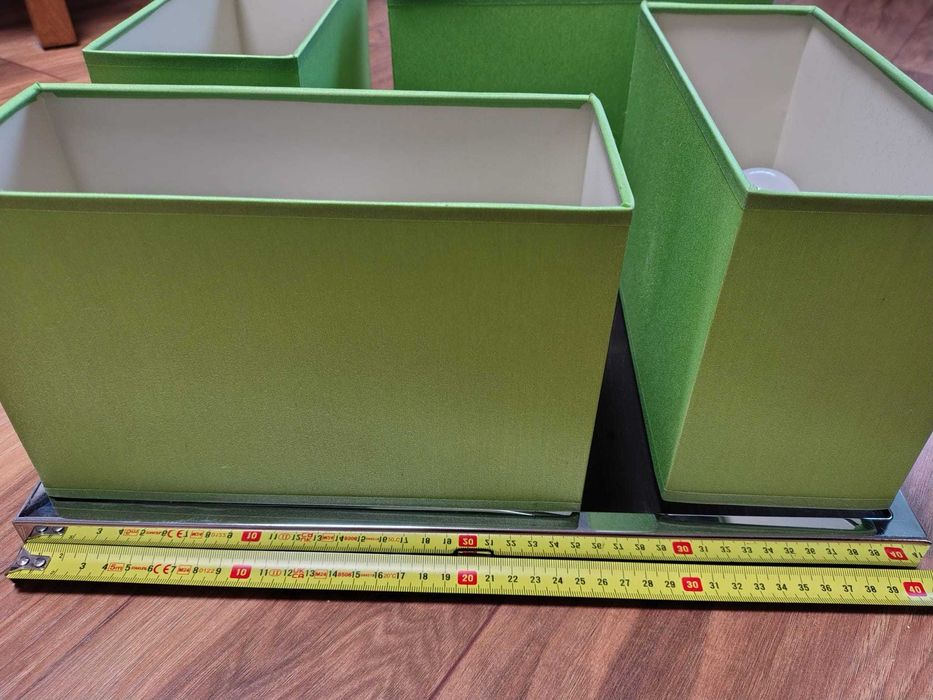 Lampa sufitowa zielona plafon + 2 lampki nocne