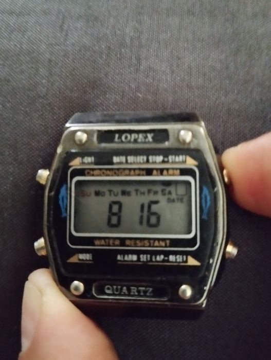 Kultowy zegarek Lopex metalowa koperta