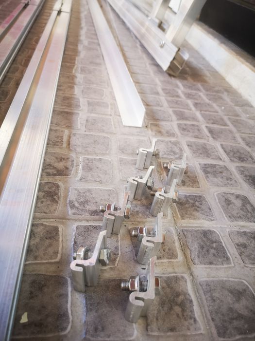 Estrutura aluminio Sunfer para 2 paineis solares inclinado
