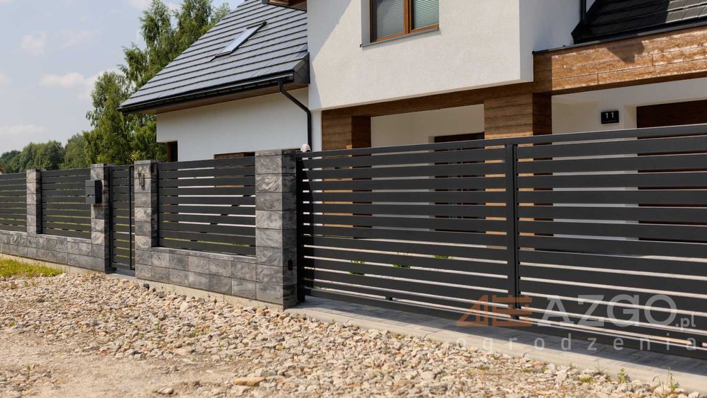 Ogrodzenie murowane frontowe z bloczków (Joniec ®) fundament