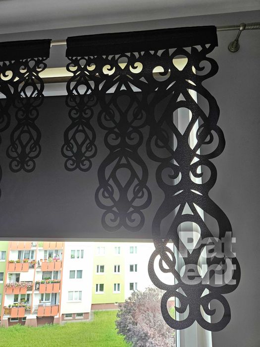 Firana panele ekranowe 60x100 cm żakardowe 2 sztuki na okno czarne