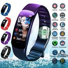 Smart Band C1 Plus pomiar ciśnienia puls sen kroki aplikacja