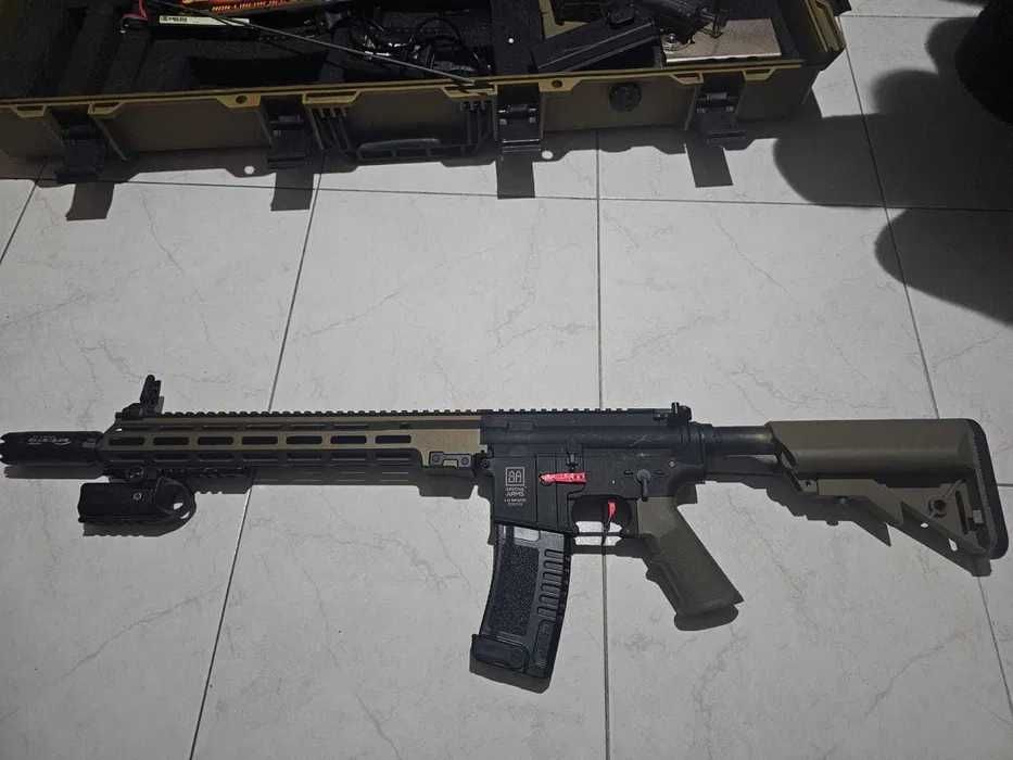 Kit Airsoft M4 TITAN 2 , Traçer  , CAIXA E PROTEÇOES