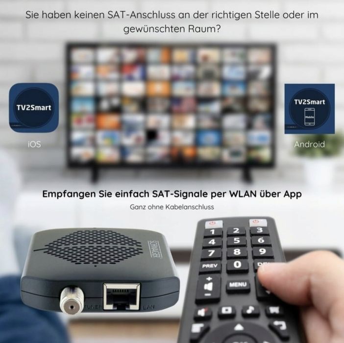 SCHWAIGER DSRD0100 WLAN nadajnik TV odbiornik 18 W DVB-S2 R319