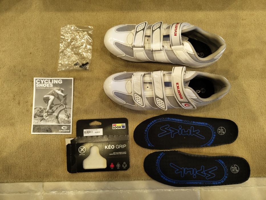 Sapatos Ciclismo Exustar Road - 43 EU - Branco