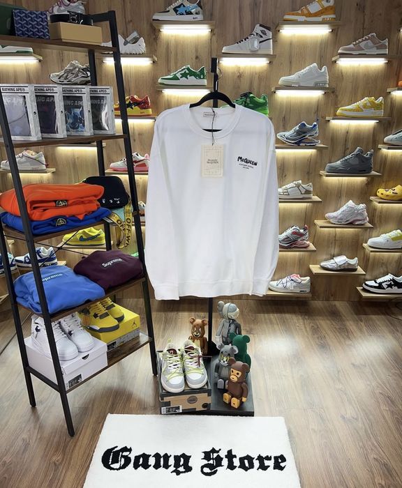 Світшот Alexander McQueen Small Logo White